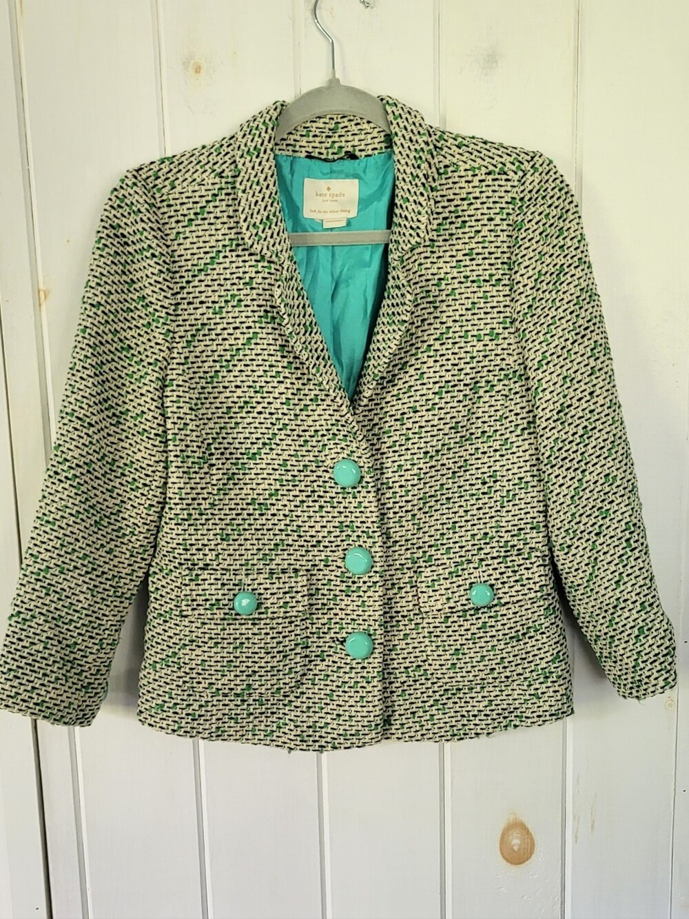 Kate Spade Tweed Button Jacket Blazer